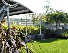 huśtawka na tarasie Mokotów