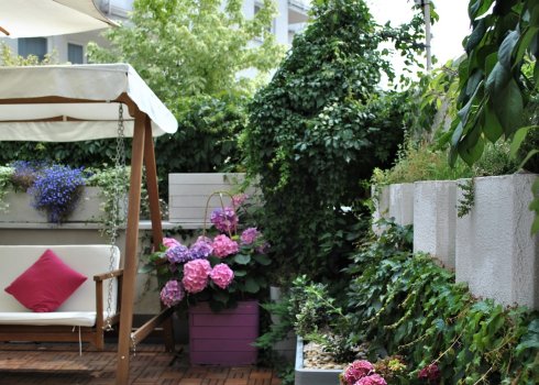 taras ubrany w kolor