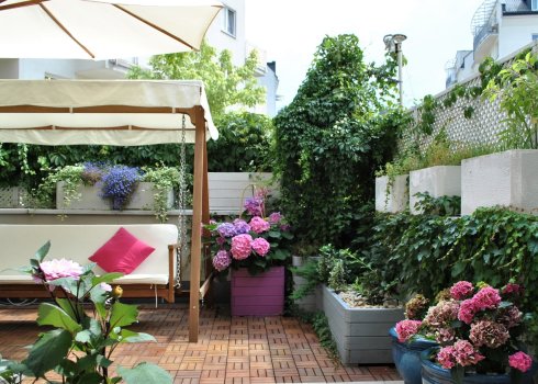 taras ubrany w kolor