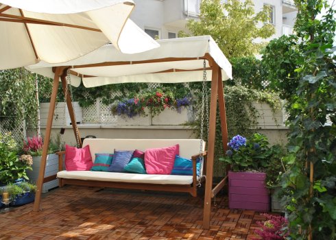 taras ubrany w kolor