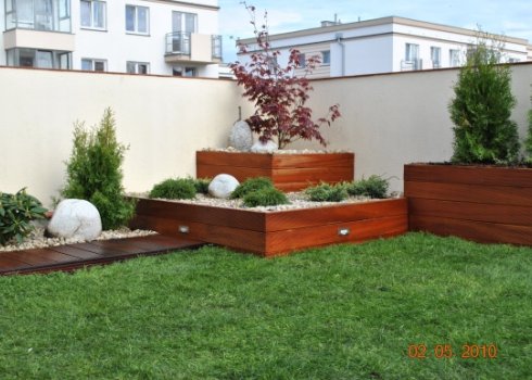 geometryczny ogród tarasowy