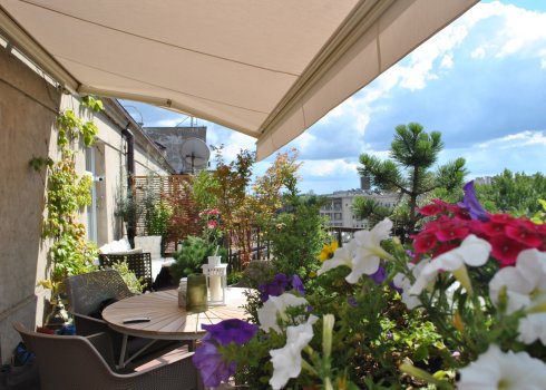 balkon w centrum miasta