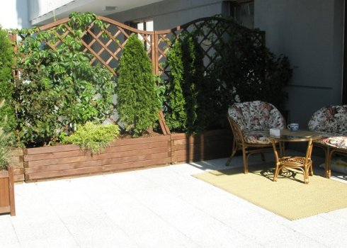 taras na dachu garażu