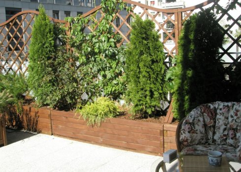 taras na dachu garażu