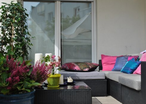 taras ubrany w kolor