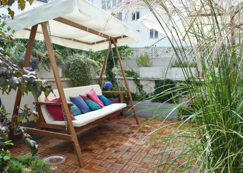 taras ubrany w kolor