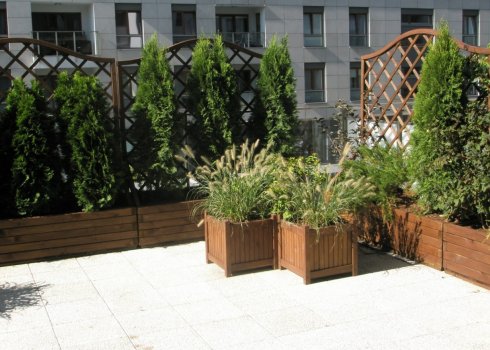 taras na dachu garażu