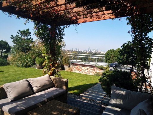 ogród geometryczny na dachu